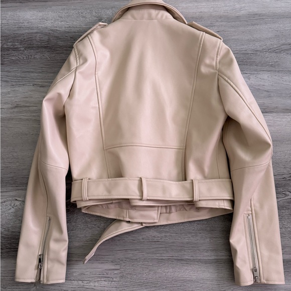 Zara Faux Leather Biker Jacket - Picture 2 of 7